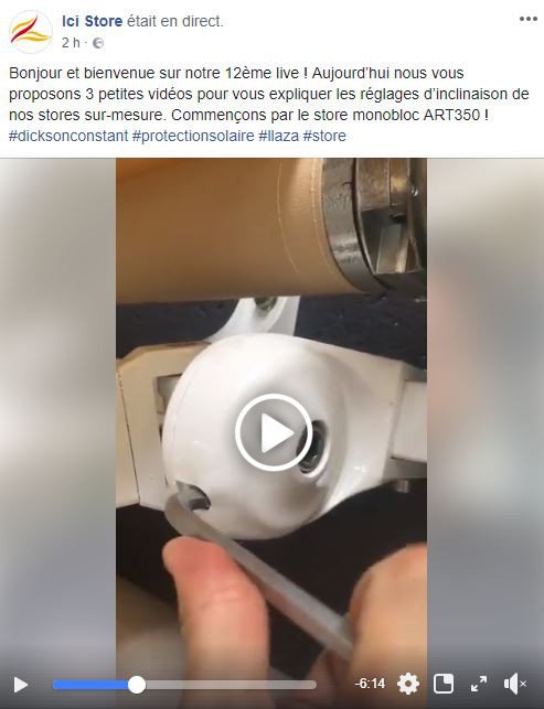 12ème live facebook de Jérémie - Réglages inclinaison d'un store banne monobloc ART350