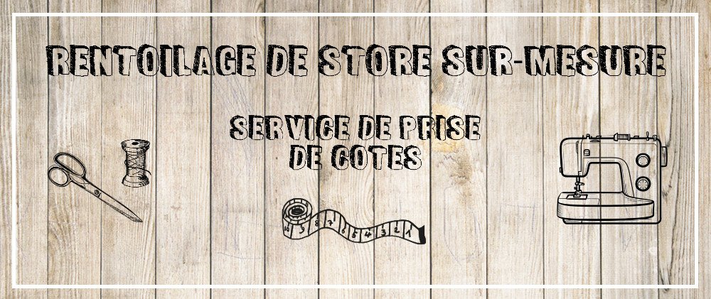 Service de prise de côtes pour toile de store sur-mesure