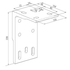 Equerre plafond Storbox 400