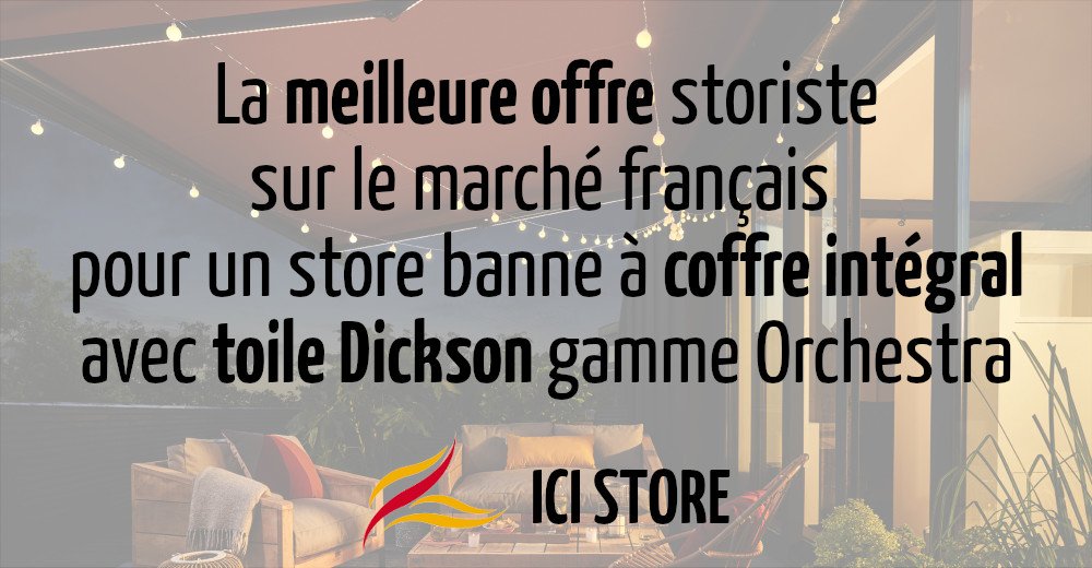 Meilleure offre du macrhé pour un store banne coffre intégral et toile Dickson Orchestra