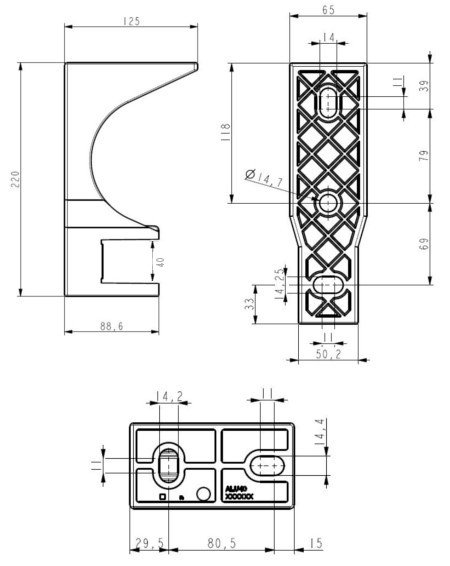 fixation plafond store monobloc